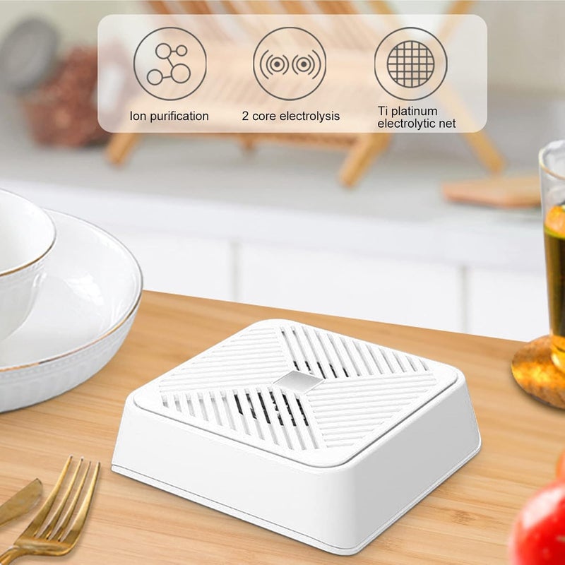VINGVO USB Mini Dishwasher, Integrated IP67 Powerful Ultrasonic High Frequency USB Dishwasher Portable 5V with Silicone Suction Cup for Household (White) - Image 5